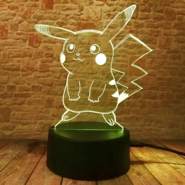 Bērnu lampa LED Pokemon Pikachu Zaxer cena un informācija | Lampas bērnu istabai | 220.lv