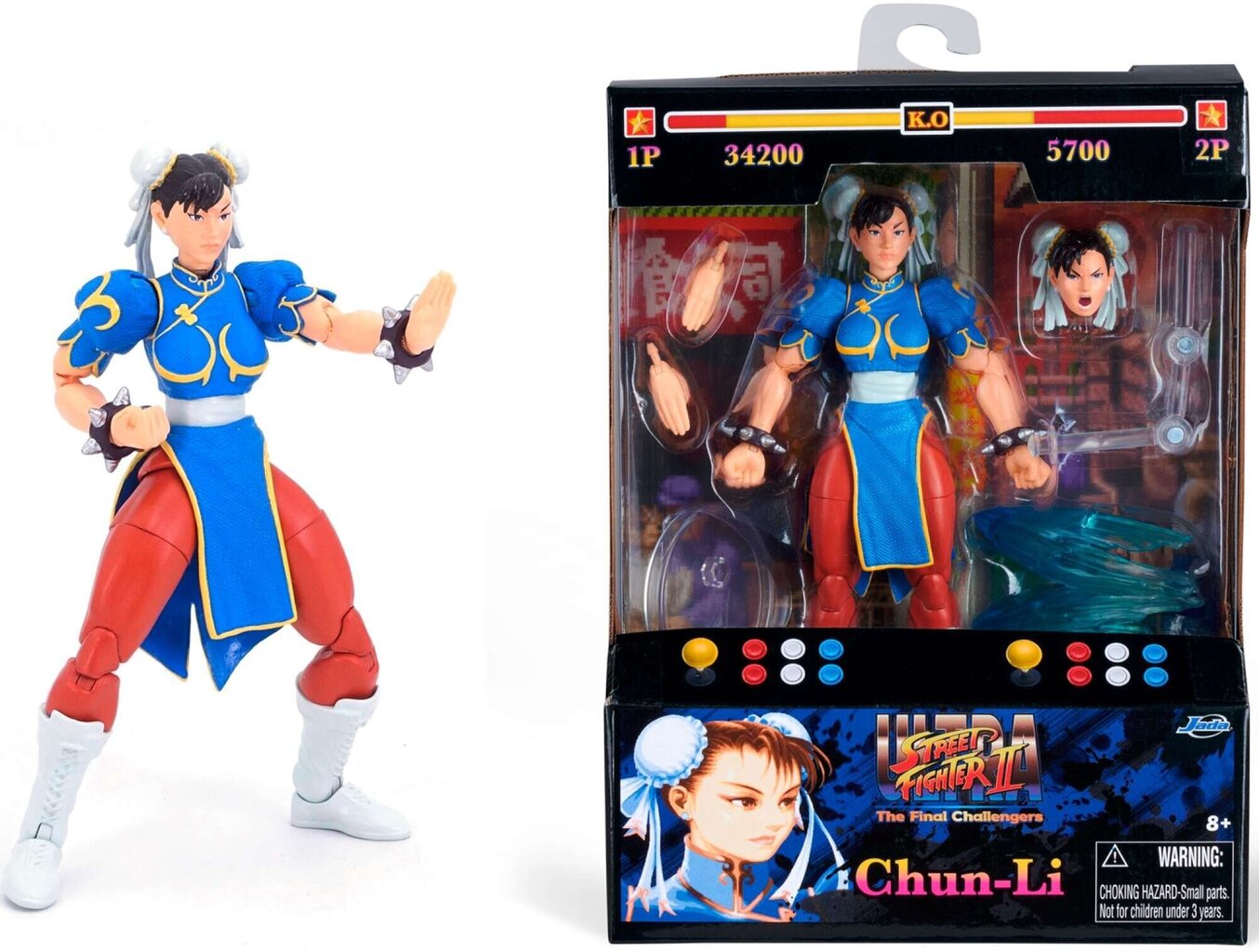 Figūriņa ar aksesuāriem Chun-Li Jada Toys cena un informācija | Rotaļlietas zēniem | 220.lv