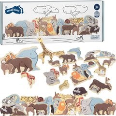 Koka puzle Small Foot Animals Zoo Puzzle cena un informācija | Rotaļlietas zīdaiņiem | 220.lv