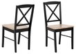 2-u krēslu komplekts Elvira, melns cena un informācija | Virtuves un ēdamistabas krēsli | 220.lv