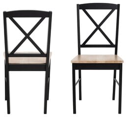 Комплект из 2 стульев Elvira, черный цена и информация | Стулья для кухни и столовой | 220.lv