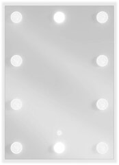 Vannas istabas spogulis Mexen Dona ar LED apgaismojumu, 50 x 70 cm, sudrabains cena un informācija | Vannas istabas spoguļi | 220.lv