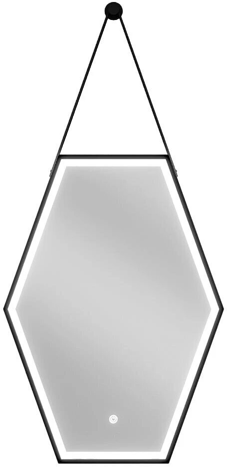 Vannas istabas spogulis Mexen Orla Black LED, melns cena un informācija | Vannas istabas spoguļi | 220.lv