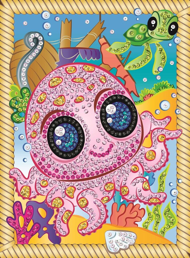 Radošais komplekts Sequin Art Octopus cena un informācija | Dimantu mozaīkas | 220.lv