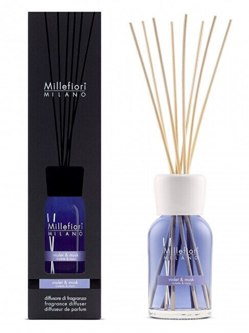 Mājas smaržu difuzors Millefiori Natura Violet & Musk, 250 ml cena un informācija | Gaisa atsvaidzinātāji | 220.lv