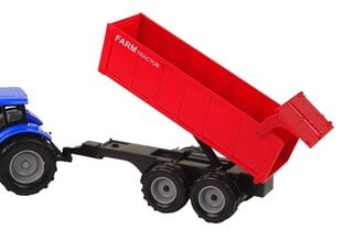 Traktors ar piekabi, zils cena un informācija | Rotaļlietas zēniem | 220.lv