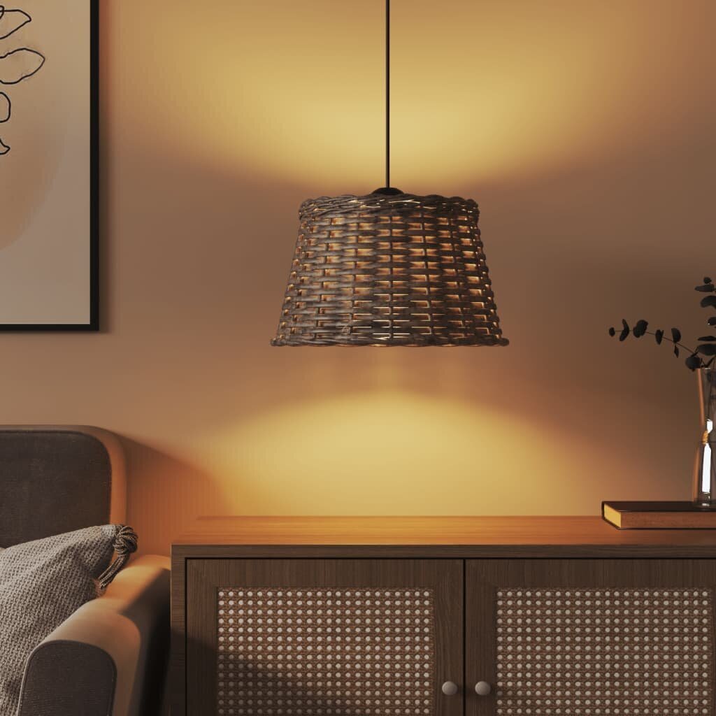 vidaXL griestu lampas abažūrs, brūns, Ø38x23 cm, pīts цена и информация | Lustras | 220.lv