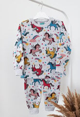 Пижама для девочек Единорог, серая цена и информация | Пижамы, халаты для девочек | 220.lv
