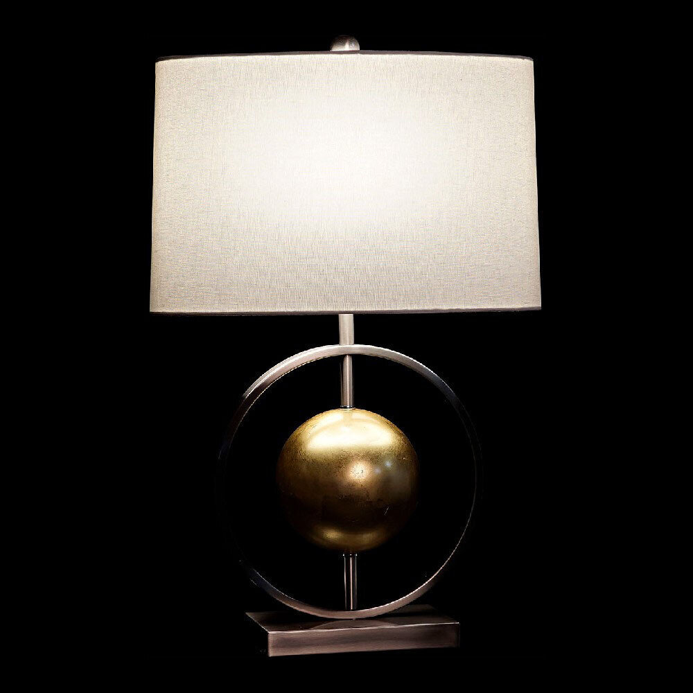 Galda lampa DKD Home Decor Balts Sudrabs Poliesters Metāls 220 V Bronza 60 W (40 x 22 x 64 cm) cena un informācija | Galda lampas | 220.lv