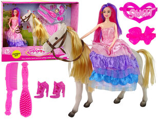Кукла принцесса с фигурками белых пони, аксессуары цена и информация | Игрушки для девочек | 220.lv
