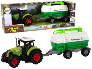 Traktors cisternu Lean Toys, zaļš cena un informācija | Rotaļlietas zēniem | 220.lv