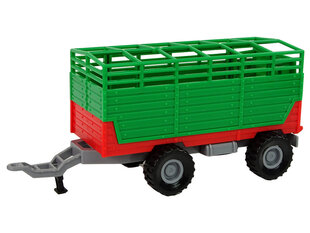 Traktors ar piekabi Lean Toys, zaļš цена и информация | Игрушки для мальчиков | 220.lv