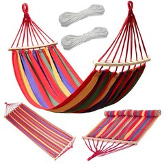 Garden hammock with frame hanging rocker with ropes цена и информация | Гамаки | 220.lv