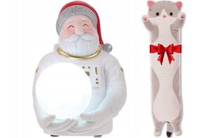 Ziemassvētku vecītis un plīša spilvens Cat Springos cena un informācija | Ziemassvētku dekorācijas | 220.lv