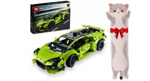 42161 LEGO® Lamborghini Huracan Tecnica un plīša spilvens Cat, 806 cena un informācija | Konstruktori | 220.lv
