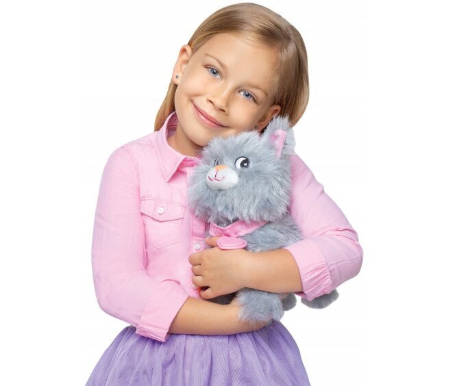 Interaktīva kaķene Natālija un dāvanu spilvens Cat, 50 cm cena un informācija | Rotaļlietas meitenēm | 220.lv