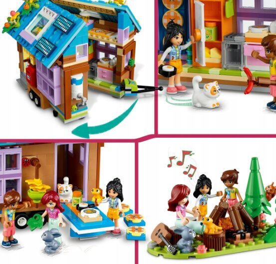 41735 LEGO® Friends pārvietojamā māja, 785 g un dāvanu spilvens Cat, 50 cm cena un informācija | Konstruktori | 220.lv