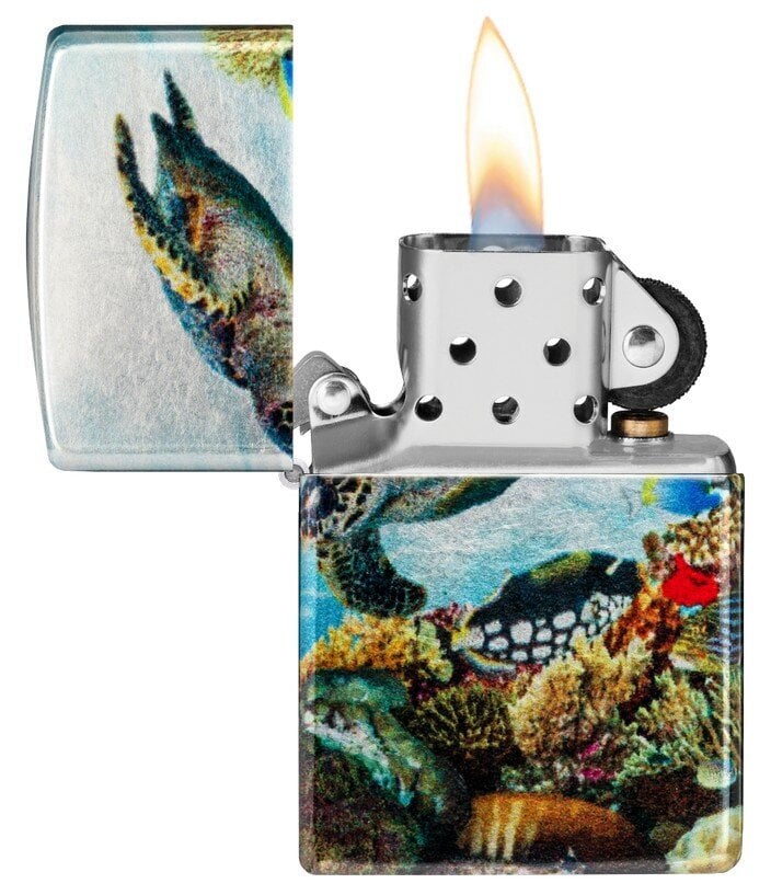 Šķiltavas Zippo 48780 Deep Sea Design cena un informācija | Šķiltavas un aksesuāri | 220.lv