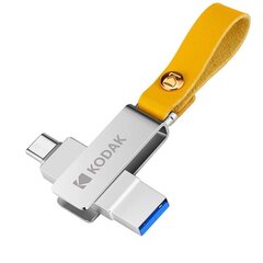 Kodak K243C Металлический USB3.1 флэш-накопитель128GB цена и информация | USB накопители | 220.lv