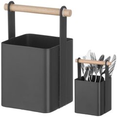 Organizatora galda galda piederumu grozs ar koka rokturi 14x10,5x19 cm - Hendi 427064 10134161 цена и информация | Кухонные принадлежности | 220.lv