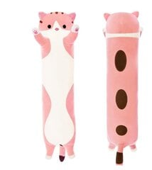 Plīša rotaļlietu spilvens Kaķis Happy People, 90 cm, rozā цена и информация | Мягкие игрушки | 220.lv