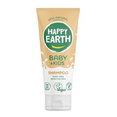 Натуральный увлажняющий шампунь без слез для младенцев и детей Happy Earth 100%, 200 мл цена и информация | Косметика для мам и детей | 220.lv