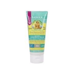 Крем солнцезащитный Badger Balm SPF30 для младенцев и детей, 87 мл цена и информация | Кремы от загара | 220.lv