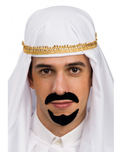 Melnas arābu ūsas un bārda cena un informācija | Karnevāla kostīmi, maskas un parūkas | 220.lv