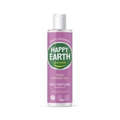 Kopjoša un atsvaidzinoša dušas želeja ar lavandu un ilangu Happy Earth, 300 ml cena un informācija | Dušas želejas, eļļas | 220.lv