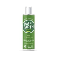 Kopjoša un atsvaidzinoša dušas želeja ar gurķi un matcha Happy Earth, 300 ml cena un informācija | Dušas želejas, eļļas | 220.lv