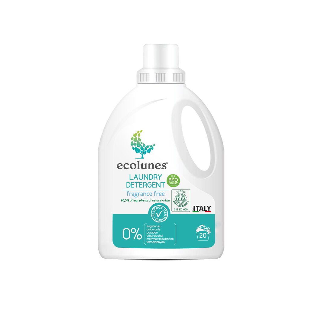 Friendly Organic Ecolunes mazgāšanas pulveris, bez smaržas, bērniem un alerģiskiem cilvēkiem, 1000 ml cena un informācija | Veļas mazgāšanas līdzekļi | 220.lv