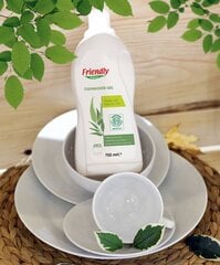 Friendly Organic organiskā trauku mazgāšanas želeja ar eikaliptu, 750 ml cena un informācija | Trauku mazgāšanas līdzekļi | 220.lv