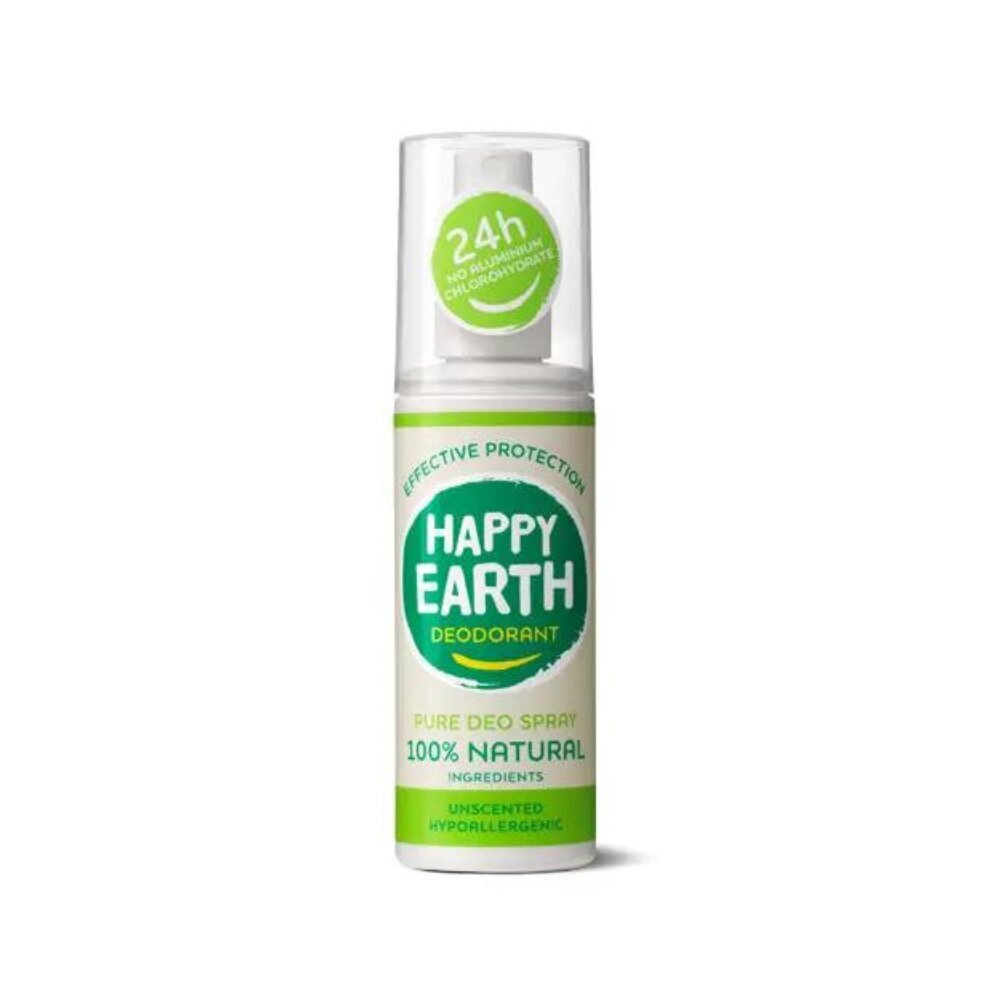 Izsmidzināms dezodorants Happy Earth, bez smaržvielām, jutīgai ādai, 100 ml cena un informācija | Dezodoranti | 220.lv