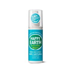 Izsmidzināms dezodorants ar atsvaidzinošu laima un ciedra aromātu Happy Earth, 100 ml cena un informācija | Dezodoranti | 220.lv