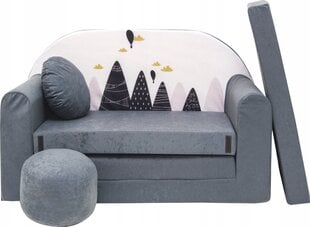 Bērnu dīvāns Welox maxx, 98x170x60 cm, pelēks цена и информация | Детские диваны, кресла | 220.lv