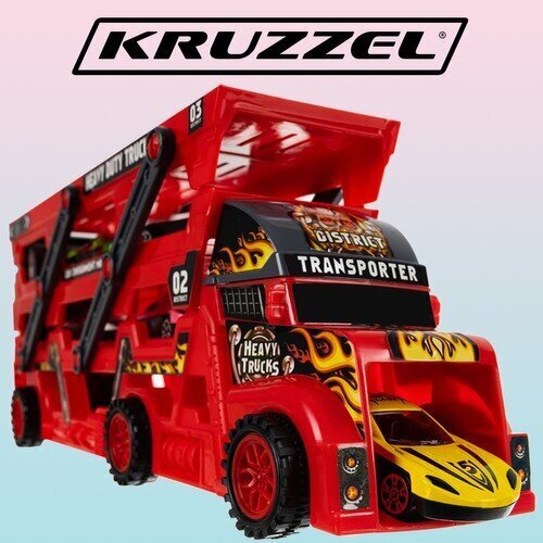 Autovedējs + 6 mašīnas, Kruzzel cena un informācija | Rotaļlietas zēniem | 220.lv