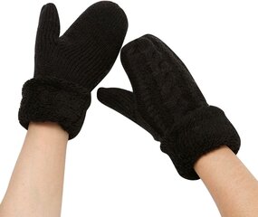 Варежки зимние C123080009-3, черные цена и информация | Женские перчатки | 220.lv