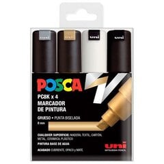 Marķieru komplekts Posca PC-5M GSWB, 4 gab цена и информация | Принадлежности для рисования, лепки | 220.lv