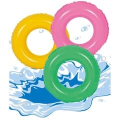 Piepūšamais peldēšanas ritenis 60 cm, rozā krāsā cena un informācija | Piepūšamās rotaļlietas un pludmales preces | 220.lv