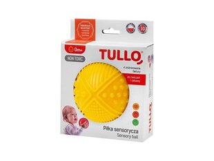 Tekstūras pieskārienu bumba Tullo 4, dzeltena cena un informācija | Masāžas piederumi | 220.lv