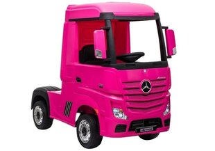 Vienvietīgs elektromobilis Mercedes Actros 4x4, rozā krāsā cena un informācija | Bērnu elektroauto | 220.lv