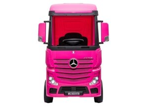 Vienvietīgs elektromobilis Mercedes Actros 4x4, rozā krāsā cena un informācija | Bērnu elektroauto | 220.lv