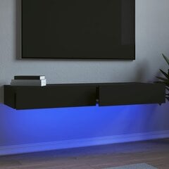 2-vu TV plauktu komplekts vidaXL, 60x35x15,5 cm, melns цена и информация | Тумбы под телевизор | 220.lv