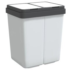 vidaXL dubultā atkritumu tvertne, 2x25 l цена и информация | Мусорные баки | 220.lv