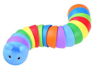 Sensorā rotaļlieta - Caterpillar, krāsaina цена и информация | Развивающие игрушки | 220.lv