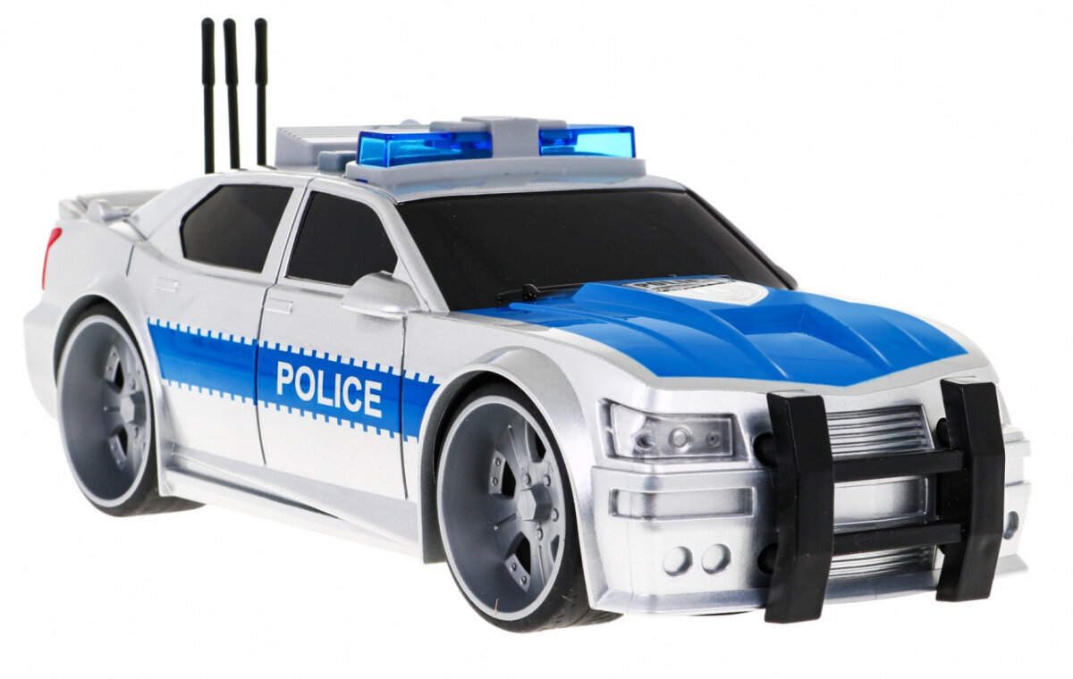 Policijas automašīna ar skaņas un gaismas efektiem, zila/balta cena un informācija | Rotaļlietas zēniem | 220.lv