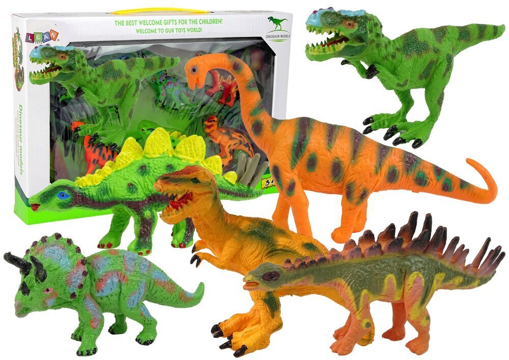 Dinozauru figūru komplekts Lean Toys, 6 gab. цена и информация | Rotaļlietas zēniem | 220.lv