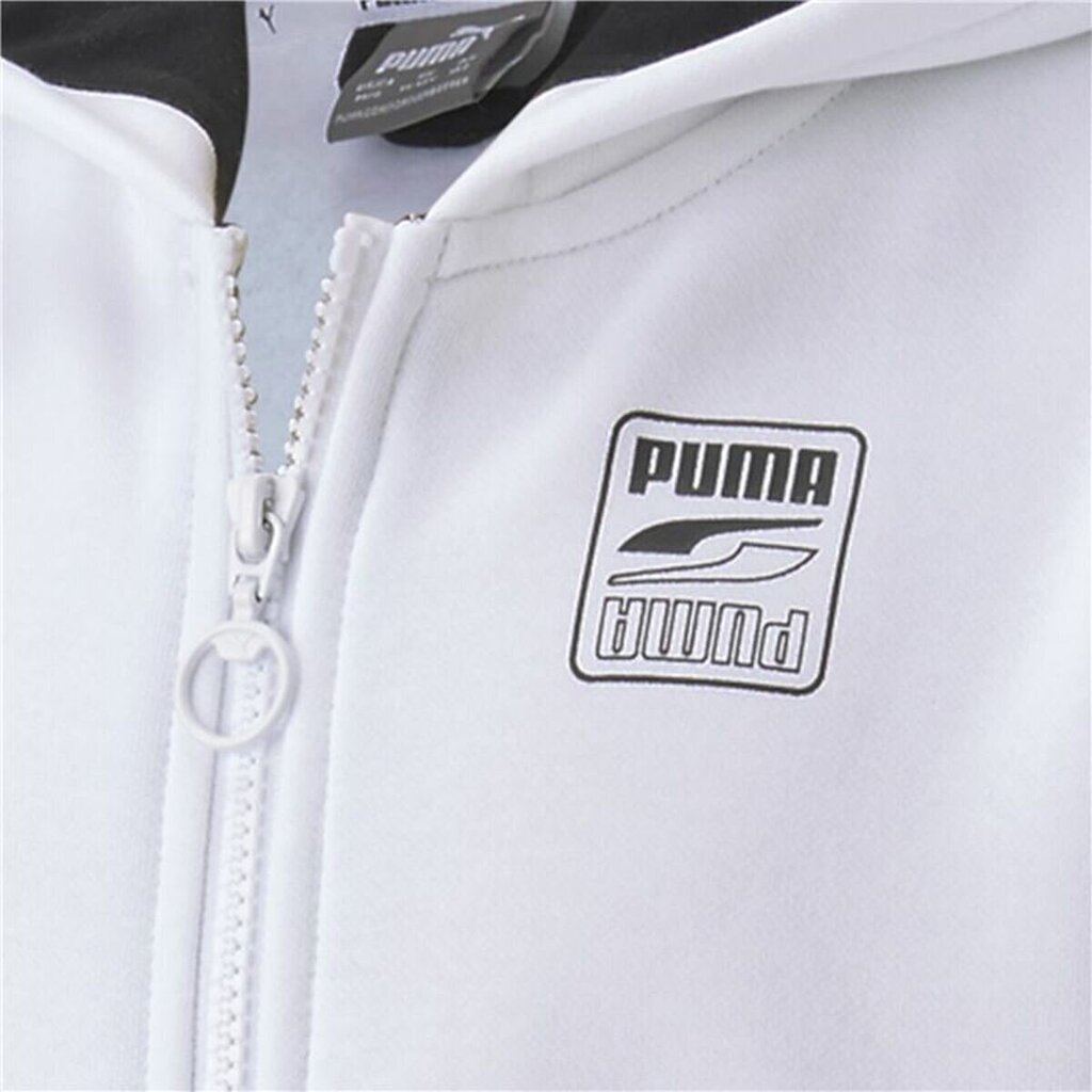 Bērnu Sporta Jaka Rebel Puma Block Full-Zip Hoodie Balts cena un informācija | Zēnu jakas, džemperi, žaketes, vestes | 220.lv