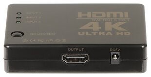 HDMI-SW-3/1-IR-4K цена и информация | Кабели и провода | 220.lv