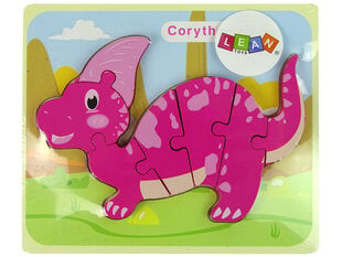 Koka puzle Dinozaurs Corythosaurus Pink Spinosaurus Purple cena un informācija | Puzles, 3D puzles | 220.lv